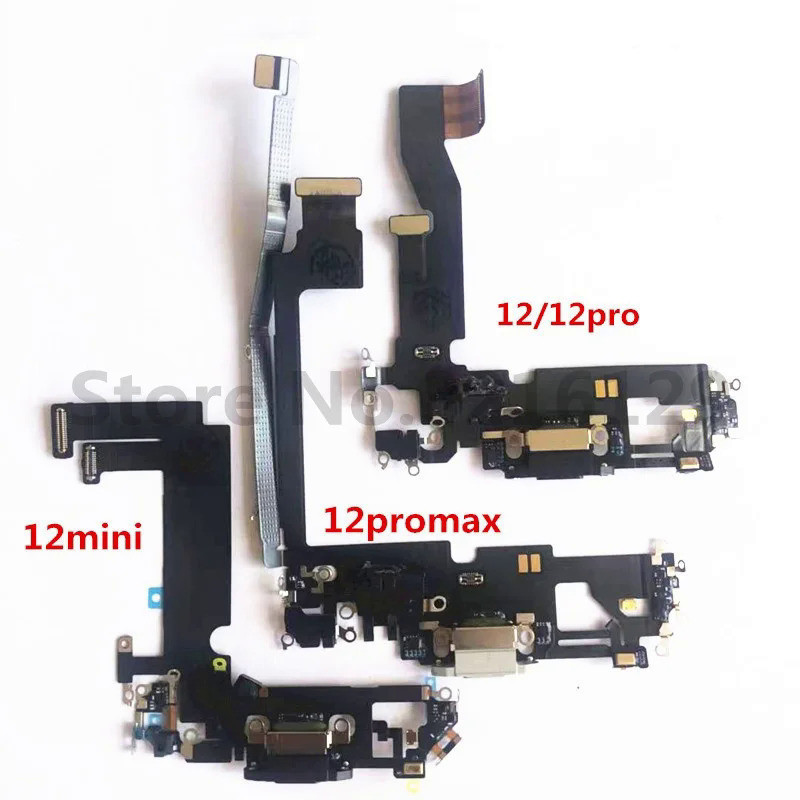 USB Charger Port Connector Dock ชาร์จ Flex Cable สําหรับ iPhone 11 11Pro 12 Pro 12Pro Max mini เปลี่ยน