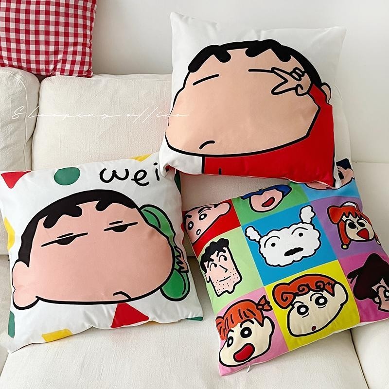 ปลอกหมอนอิงโซฟา ห้องนั่งเล่น ขนาดเล็ก ลายชินจังน่ารัก สําหรับห้องนอน ออฟฟิศ