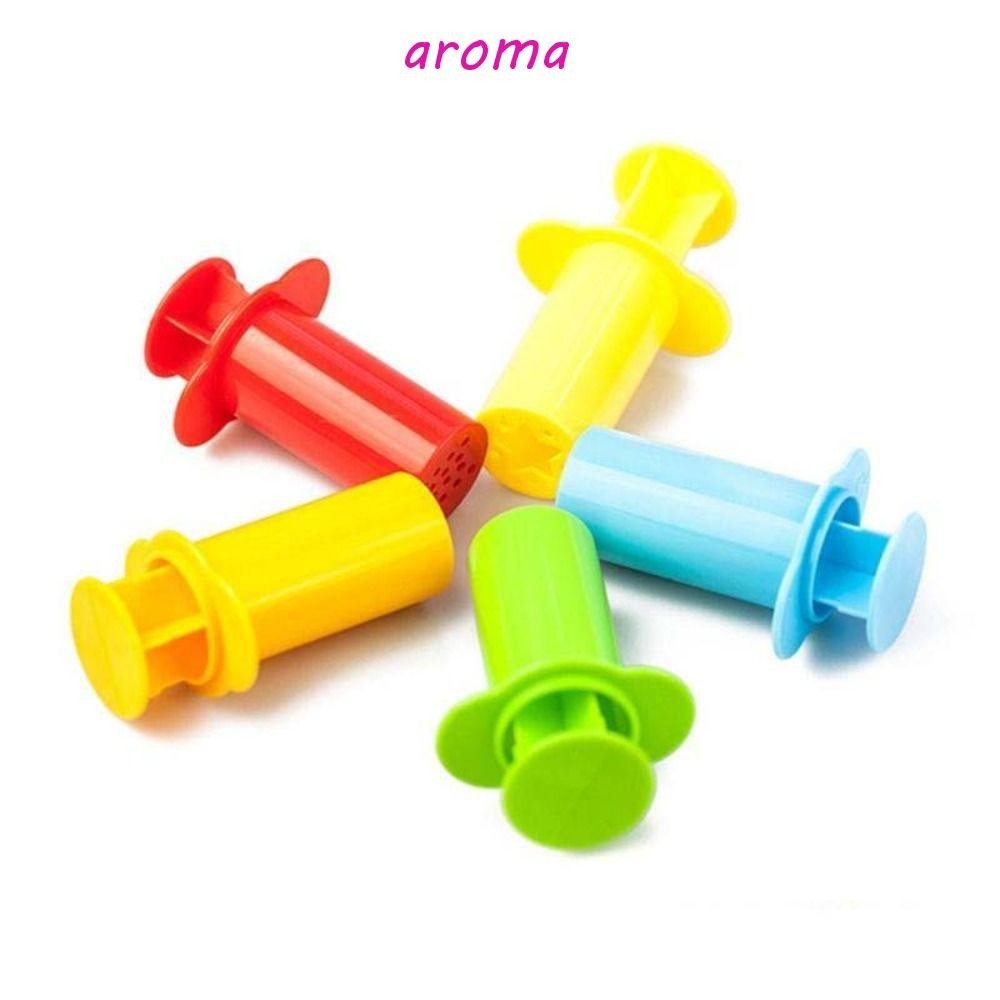 Aroma ชุดเครื่องอัดรีดดินน้ํามัน ดินน้ํามัน 5 ชิ้น ต่อชุด สุ่มสี DIY สําหรับเด็ก 5 ชิ้น ต่อชุด