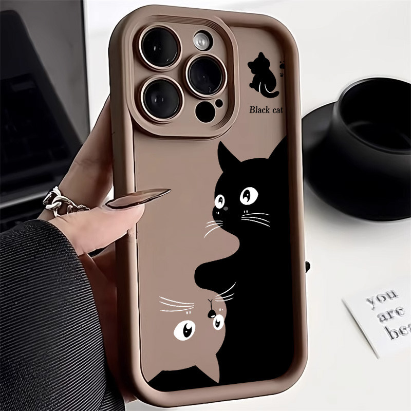 เคส For Vivo Y17 Y20 Y21 Y15S Y93 Y16 Y02 V27 Y22 Y91 Y51 Y36 Y27 Y35 Y30 Y11 การ์ตูนแมว โทรศัพท์แบบนุ่ม