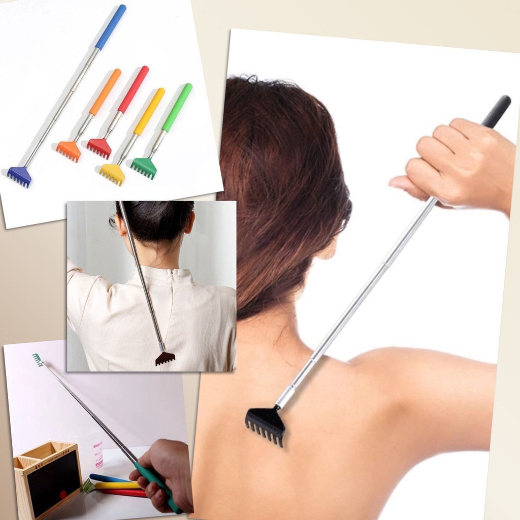 🆕 ไม้เกาหลัง สีสัน ถนอมผิว แก้คัน หน้ากว้าง ขนาดใหญ่ ปรับสั้น-ยาว ยืดหดได้ เกามันสะใจ สแตนเลส ขนาดพกพาเกรดพรีเมี่ยม 🆕