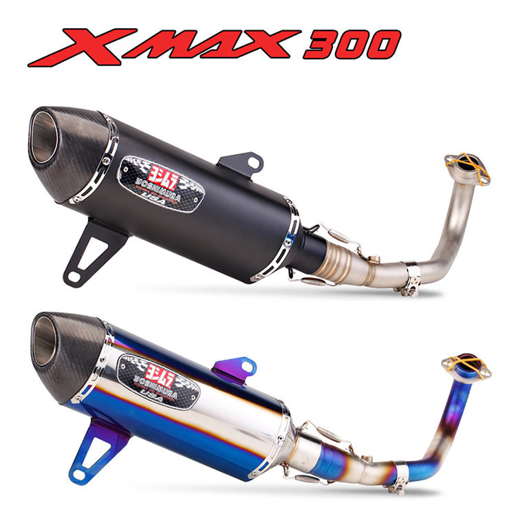 ระบบไอเสียรถจักรยานยนต์เต็มรูปแบบ Fot Yamaha Xmax 300 Xmax250 พร้อม R77 ปลายท่อไอเสียท่อข้อศอกพร้อมส