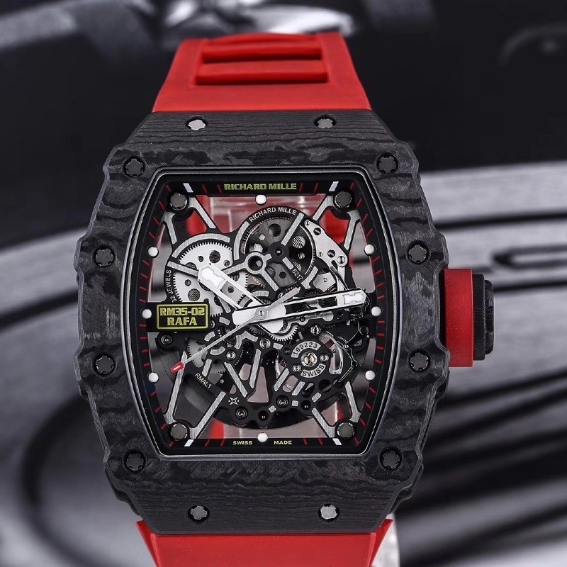 ((RM) นาฬิกาผู้ชาย Mens Series RM35-02 Titanium Automatic Mechanical นาฬิกาผู้ชาย