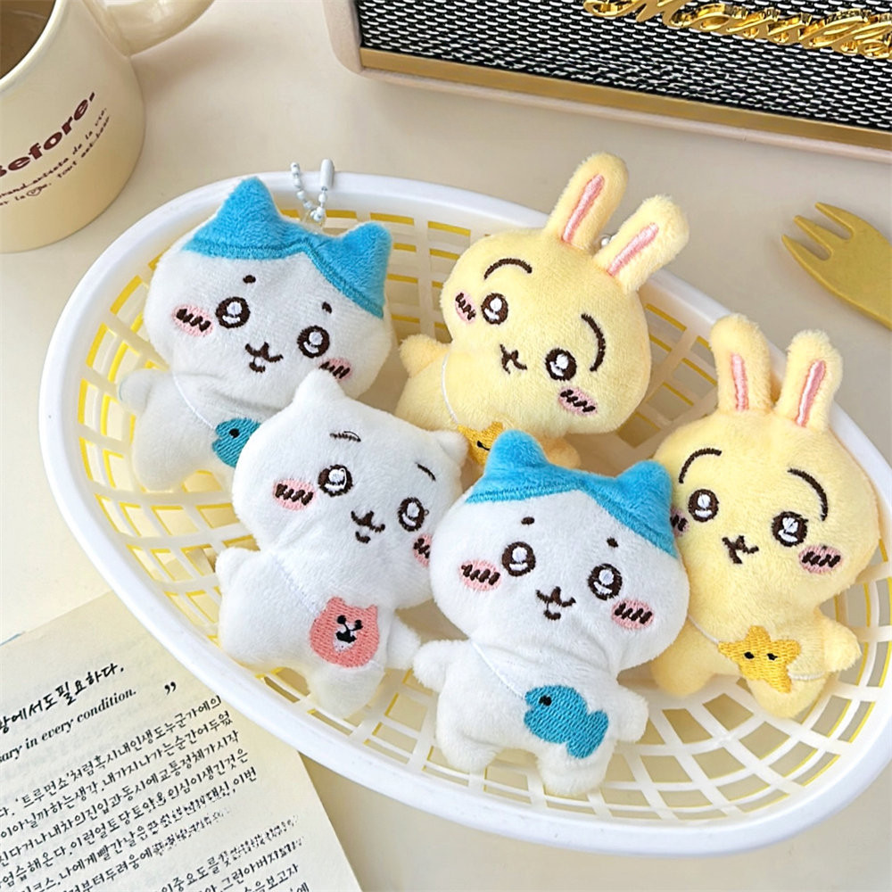 Kawaii Chikawa เด็กผ้านวม Plushie ของเล่นน่ารัก Hachiware Usagi ตุ๊กตาพวงกุญแจกระเป๋าจี้เด็กของขวัญ