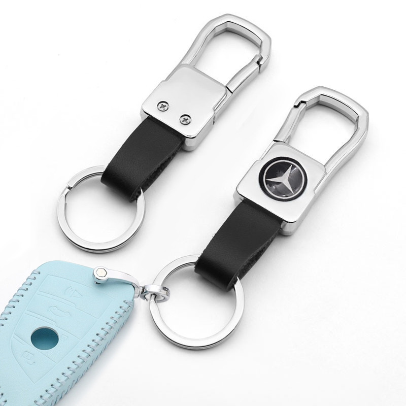 พวงกุญแจรถ พวงกุญแจหนัง พวงกุญแจโลหะโลหะผสม ปลอกกุญแจ Mercedes Benz W211 W212 W204