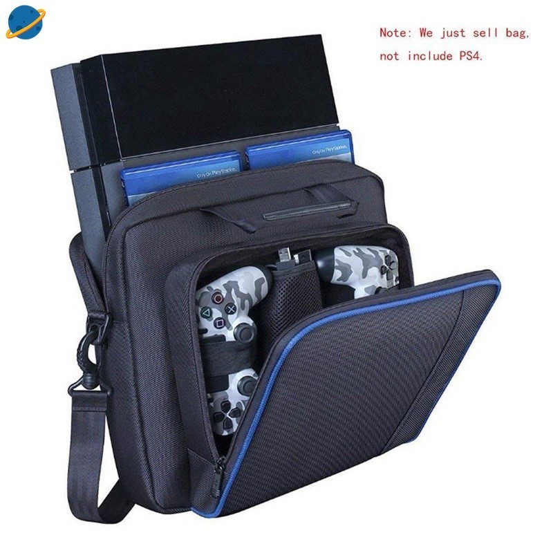 กระเป๋าถือ อเนกประสงค์ แบบพกพา สีพื้น สําหรับทุกเพศ PS4 Game System Bag Travel Carry Bag CRD