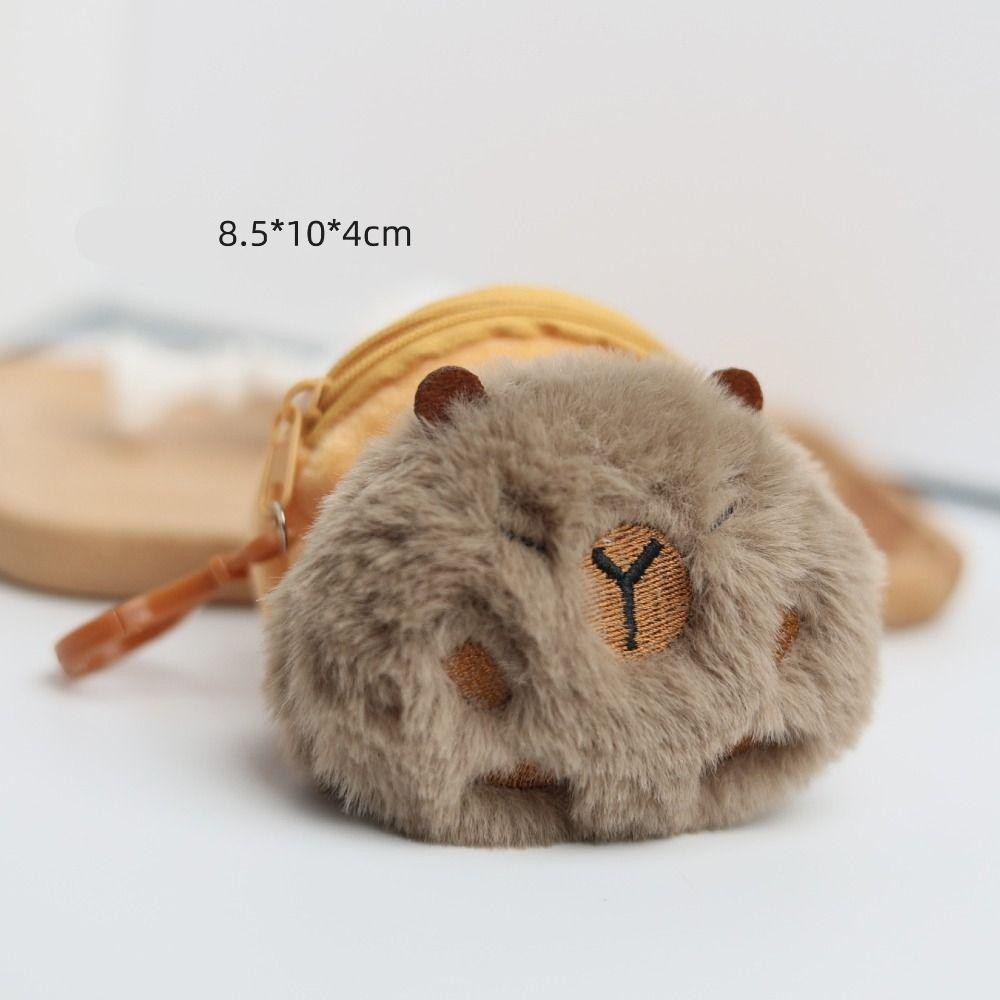 Gesh1 Capybara กระเป๋าใส่เหรียญตุ๊กตาอะนิเมะ,การ์ตูนสร้างสรรค์กระเป๋าใส่เหรียญขนาดเล็ก, Kawaii รอบกระเป๋าแฟชั่นจี้