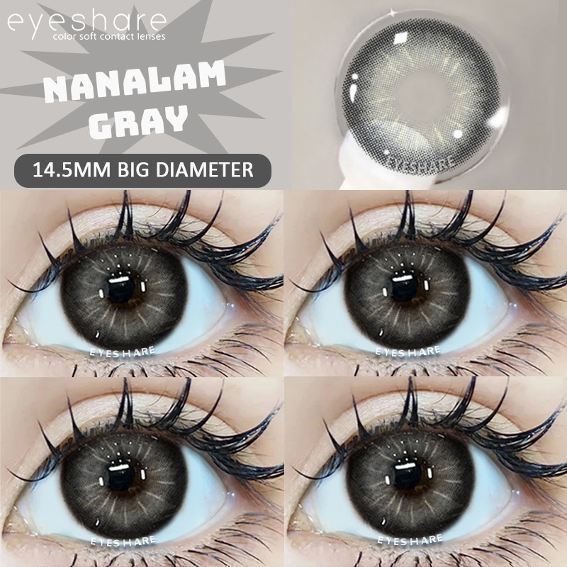 Eyeshare คอนแทคเลนส์ เส้นผ่าศูนย์กลาง ขนาดใหญ่ 14.5 มม. สีดํา สําหรับดวงตา บิ๊กอาย ดูเป็นธรรมชาติ