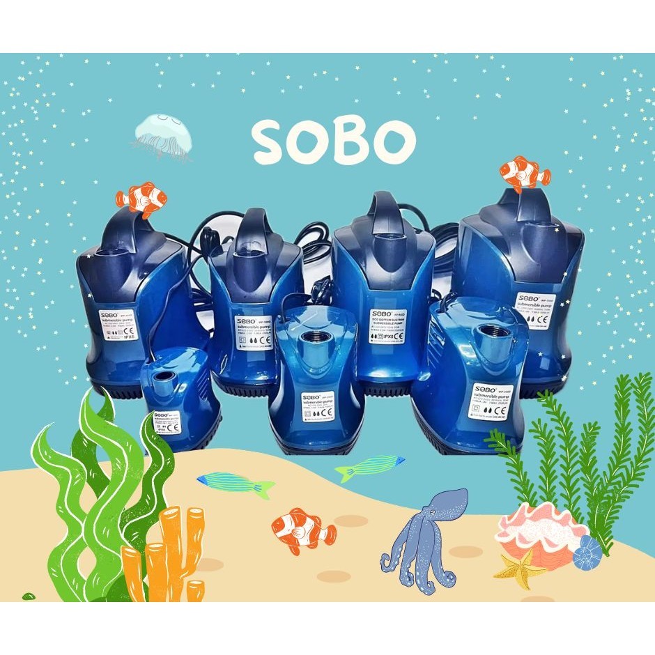 ปั้มตู้ปลา ปั๊มน้ำไดโว่ คุณภาพยอดนิยม SOBO WP-100D, WP-200D, WP-300D, WP-500D, WP-600D, WP-700D (ราค