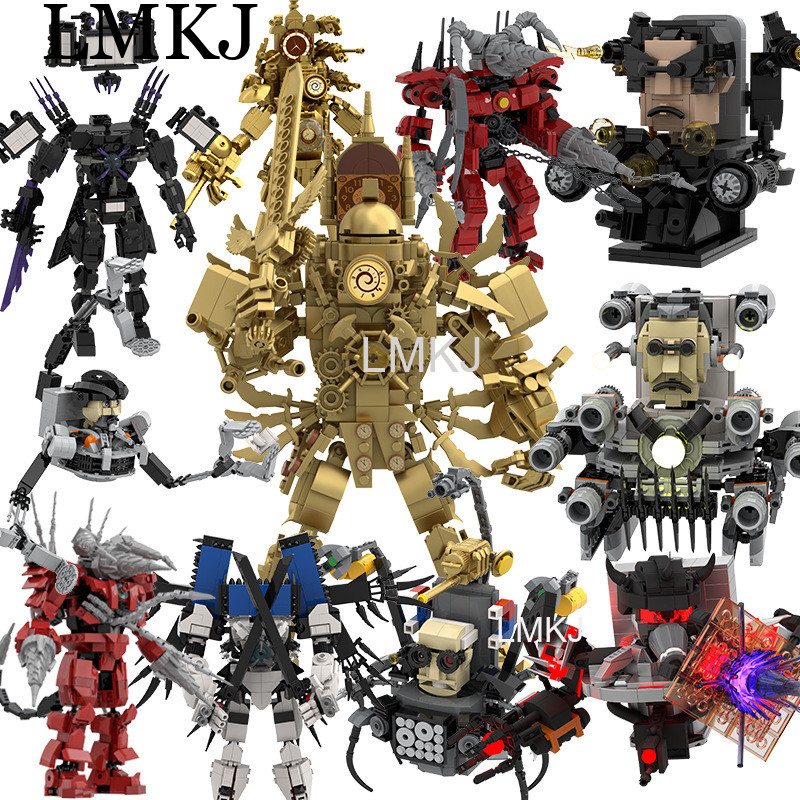 Lego Skibidi Toilet Titan/Titan TV Man อัพเกรด/Titan G-Man/Titan กล้อง Man/Titan Drill Man Building 