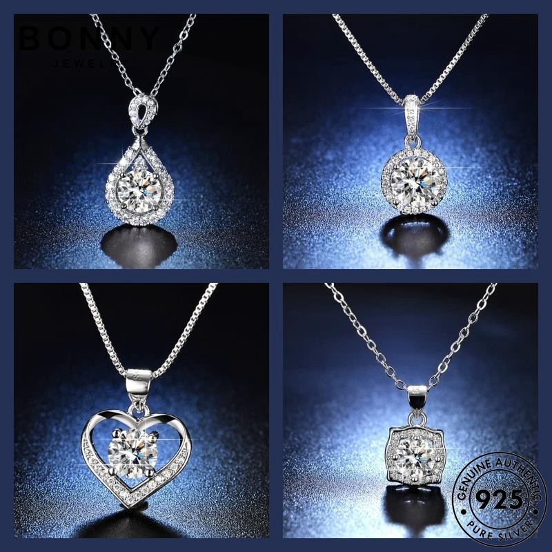 BONNY JEWELRY เงิน 925 เพชร สร้อยคอ แท้ แฟชั่น ผู้หญิง M133