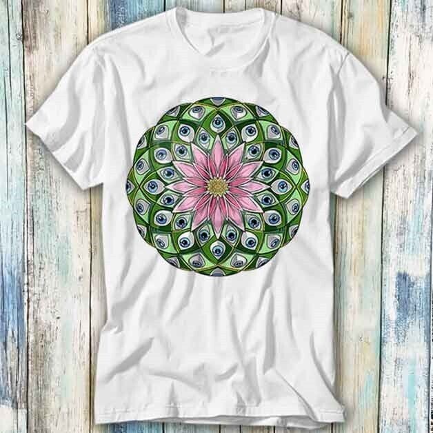 Peyote กระบองเพชร Mescalon Eyes อาสาสมัคร Psychedelic T เสื้อ Top Tee Unisex 1345