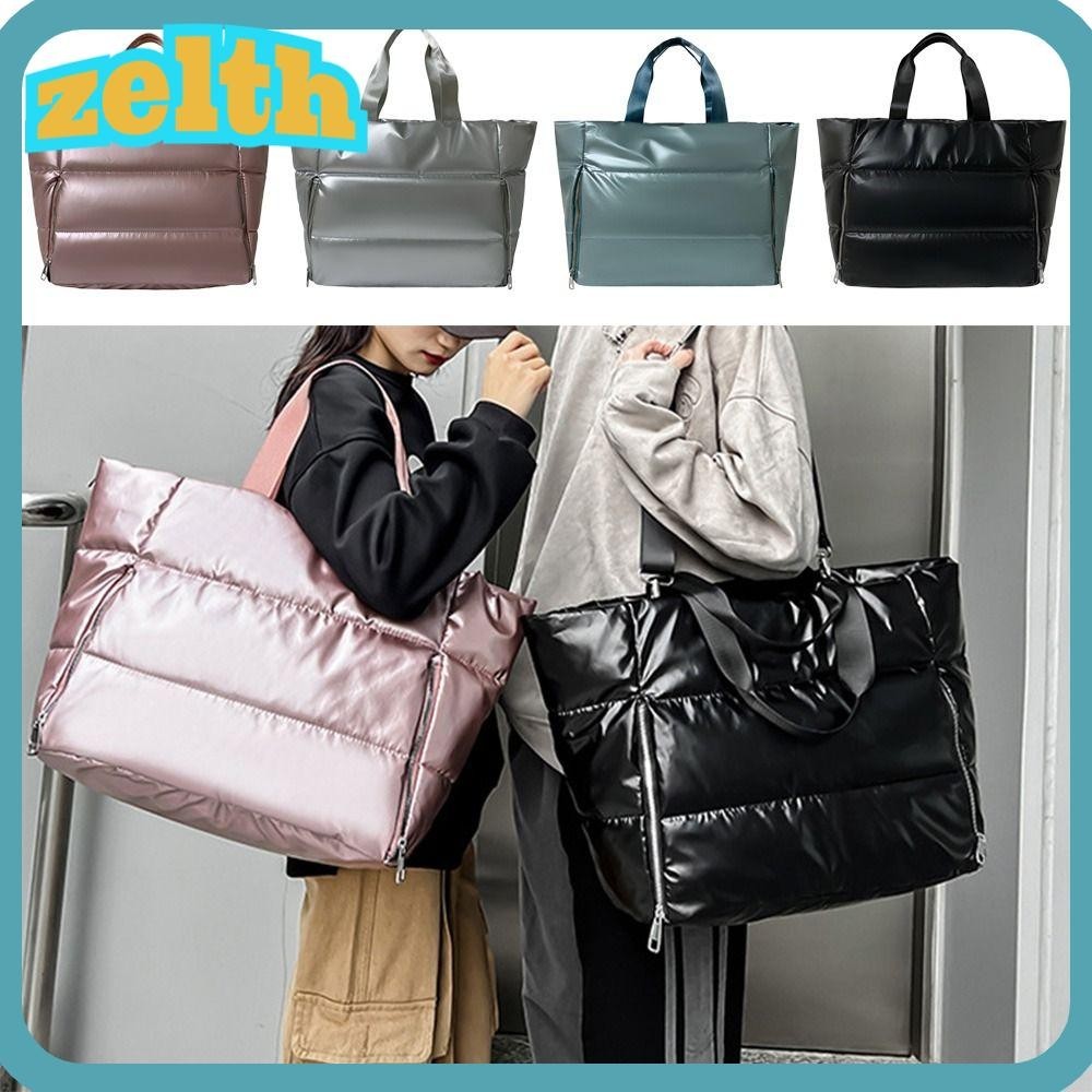 Zelth Handbag Large Waterproof Down Cotton Lining A Fluffy Handbag