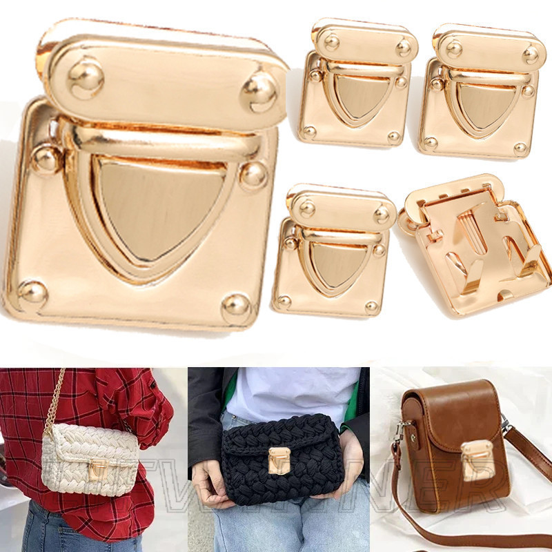 Square Lock Claspsps-สําหรับกระเป๋าสะพายกระเป๋าTotes-ทนทาน,อเนกประสงค์,โลหะ-DIYปิดล็อคอุปกรณ์เสริม-กระเป๋าถือSnap Clasps-ที่ถอดออกได้หัตถกรรมจับหัวเข็มขัด