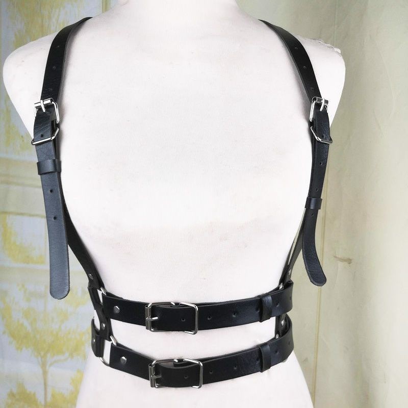 Suit trend belt punk style tunic shoulder strap versatile clothing harness for both men and women