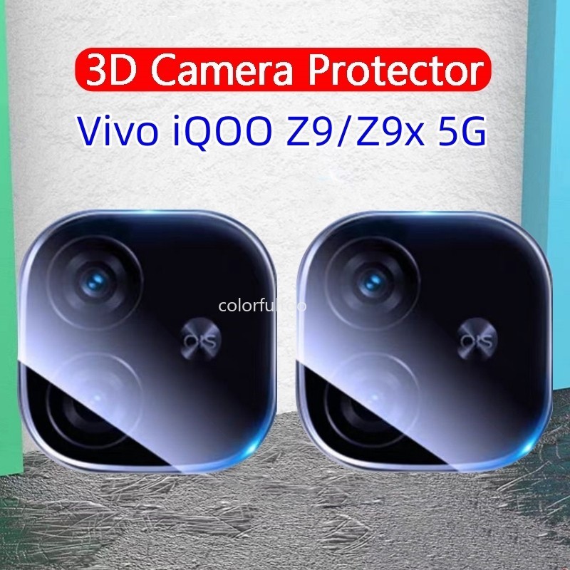 3dกล้องเลนส์ป้องกันหน้าจอสําหรับvivo iQOO Z9 Z9x Z 9 Z9Turbo 5Gกระจกนิรภัยเลนส์ฟิล์มคลุมทั้งหมดกลับก