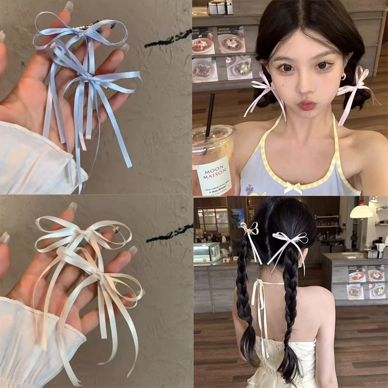 1 ชิ ้ นหวานสาวผมริบบิ ้ น Bowknot Duckbill คลิป Hairpin Bangs คลิปอุปกรณ ์ เสริมผม