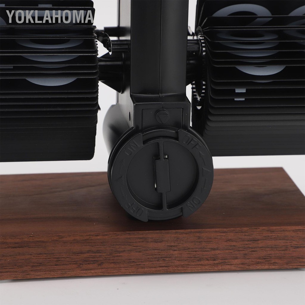 นาฬิกาตั้งโต๊ะพลิกวินเทจ ฐานกันลื่นปุ่มหมุนปรับแบตเตอรี่ขับเคลื่อนนาฬิกาดิจิตอลพลิกลงสำหรับห้องนั่งเ