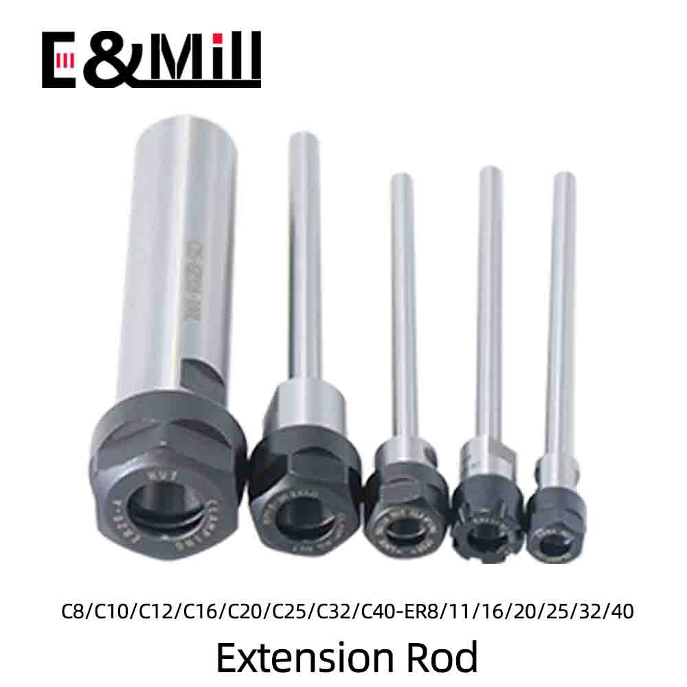 C6 C8 C12 C16 C20 C25 C32 C40 ER8 ER11 ER16 ER20 ER25 ER32 ER40 Extension Rod Deep Hole Machining CNC Mill ยาวเครื ่ องมือ