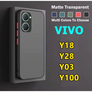 VIVO Y18 เคส ผิวด้าน สําหรับ VIVO Y18 Y28 Y03 Y100 5G Y27 Y27S Y36 Y78 Y02 Y02S Y02T Y20 Y21 Y12S Y3S ฟิล์ม เคสใส 025
