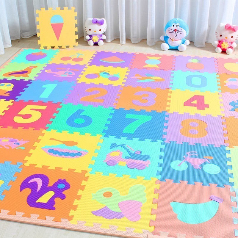 30*30CM Numbers EVA Floor play Mat Baby Room Jigsaw ABC Foam