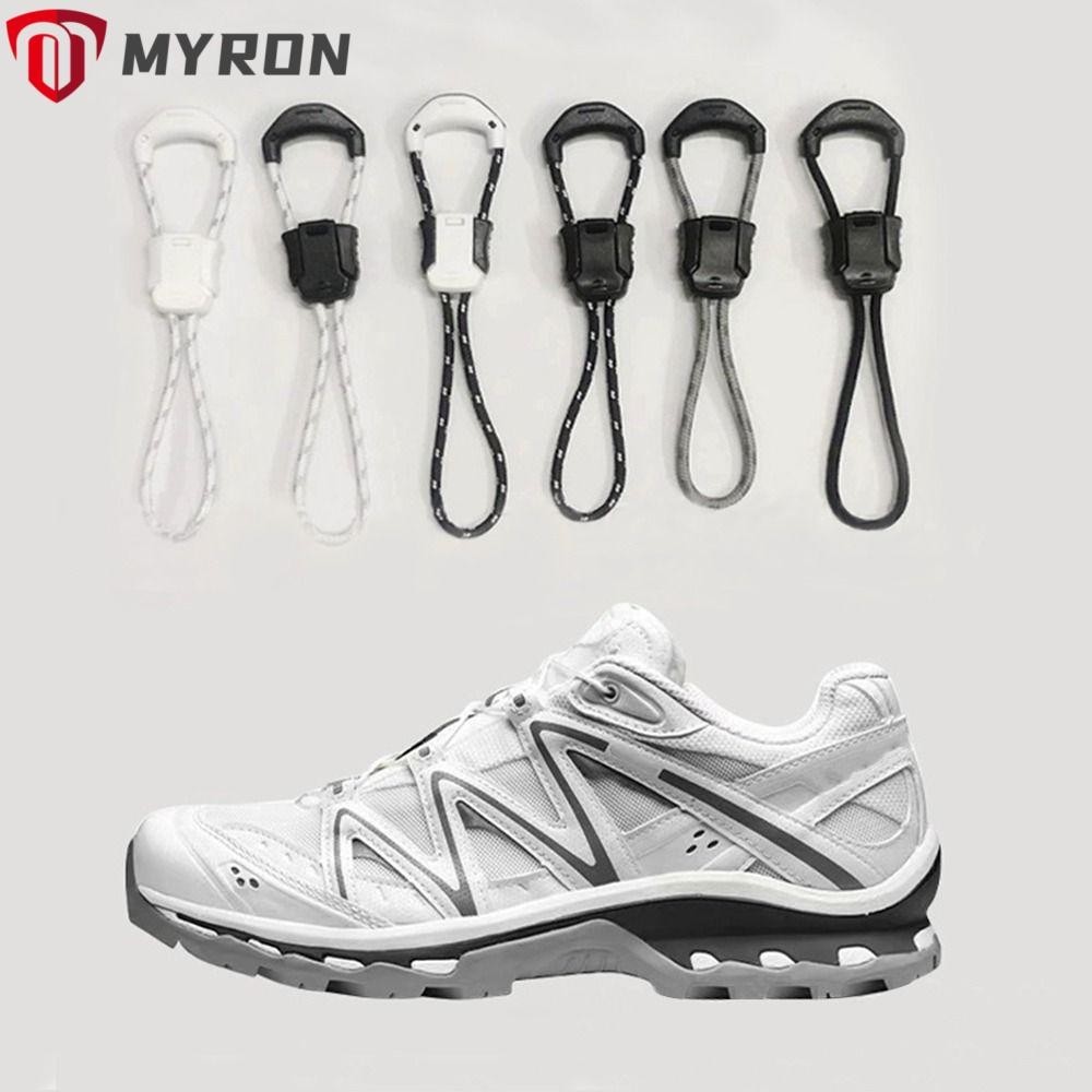 Myron Quick lace Kit, Casual No tie Round Tennis Laces, Soft Colourful Fabric Bootlaces รองเท้าผ้าใบ