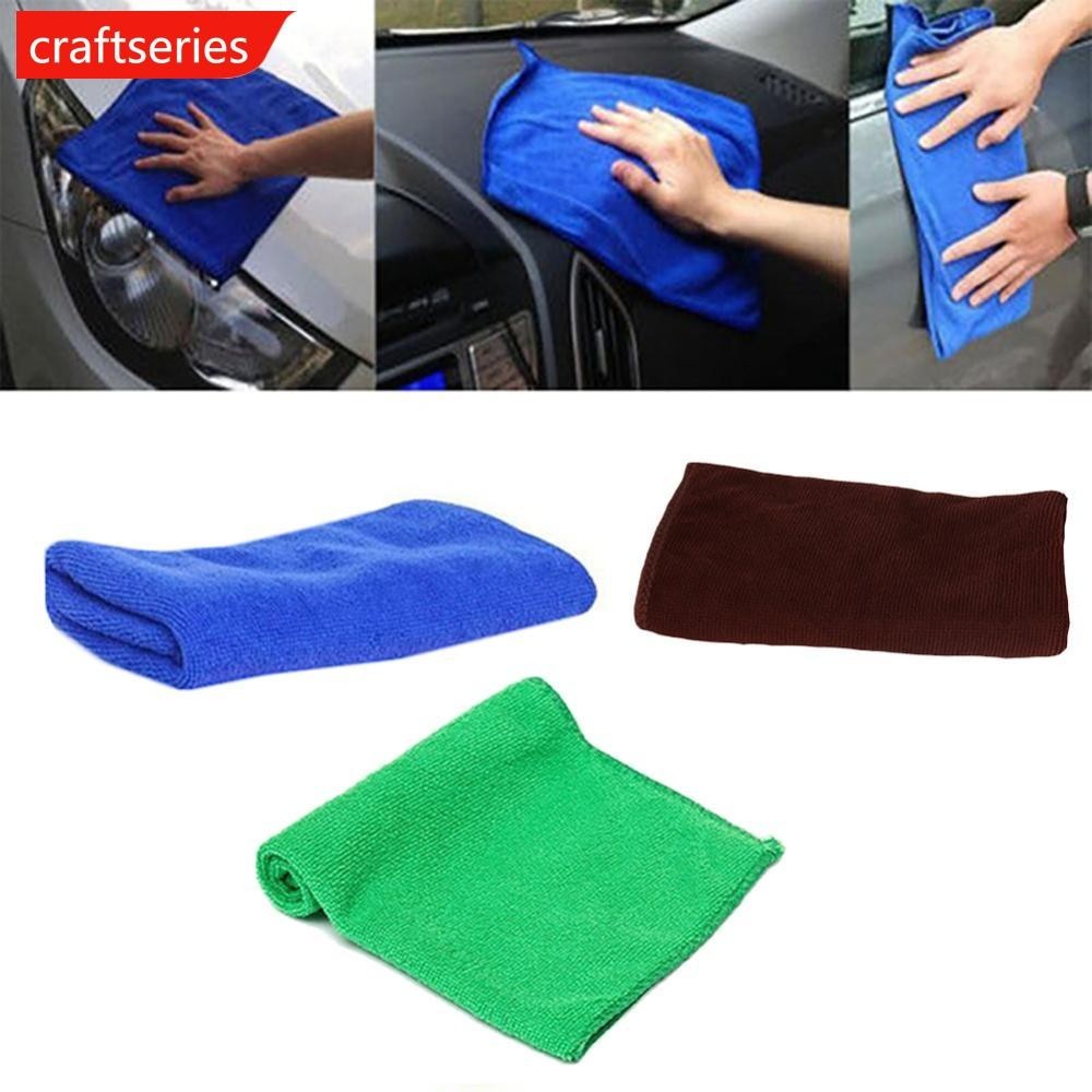 Craftseries 1 ชิ้นไมโครไฟเบอร์ผ้าเช็ดตัวห้องครัว Auto Car Home ทําความสะอาดผ้า 25x25 ซม.K4O5