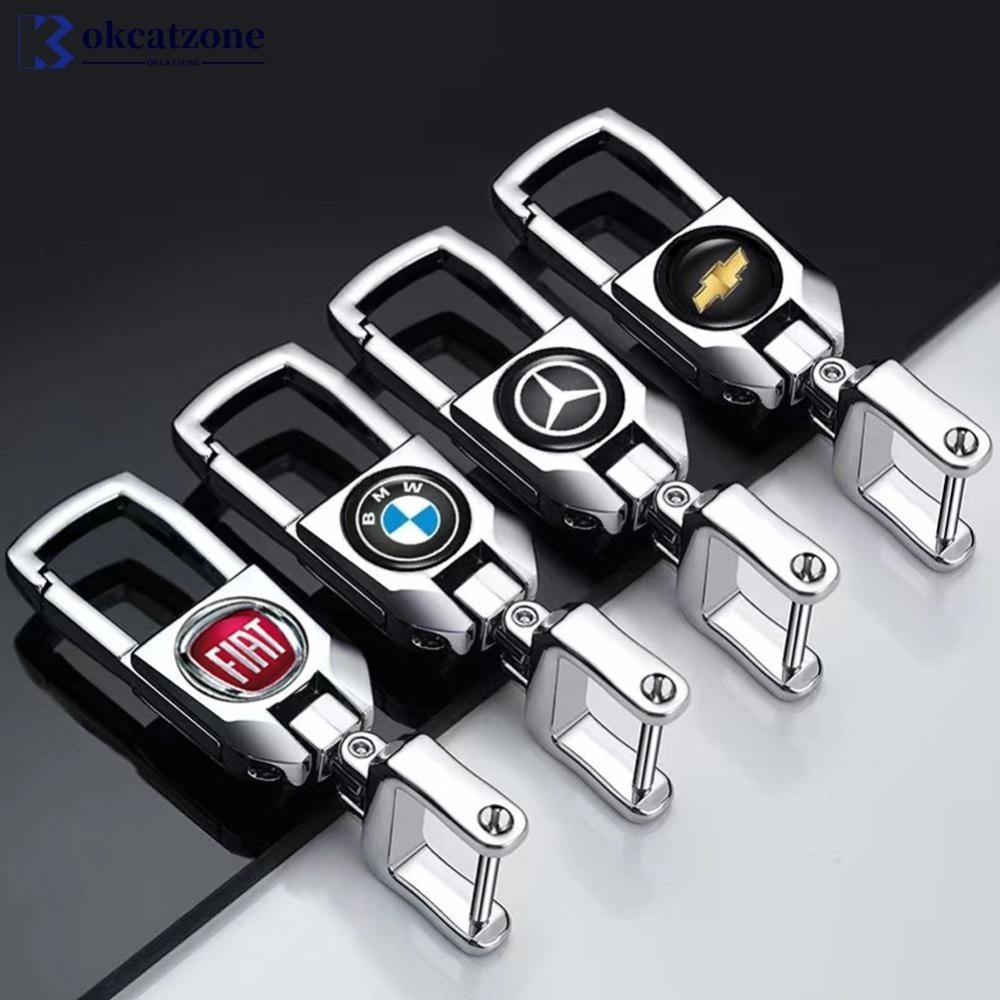 Okcatzone โลโก้รถยนต์ พวงกุญแจ สําหรับ BMW VW Mercedes Toyota Honda Ford Jeep Peugeot Fiat Hyundai Nissan K5R3