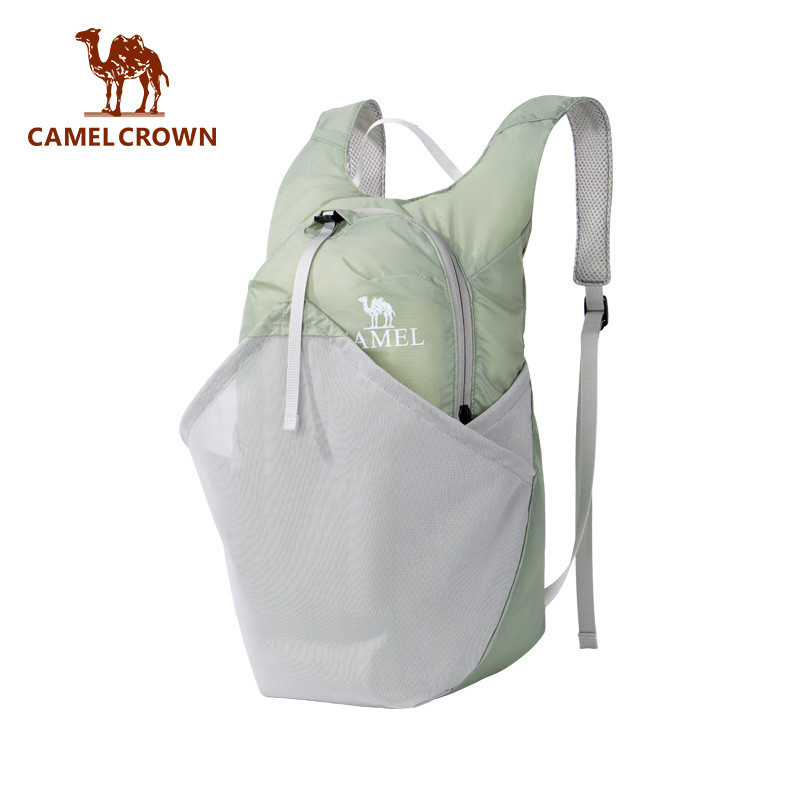 CAMEL CROWN กระเป๋าเป้สะพายหลังกันน้ำกลางแจ้ง 14 ลิตร กระเป๋าเป้สะพายหลังแบบพับได้น้ำหนักเบา