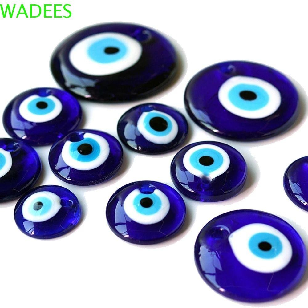 Wadees Evil Eye Charms ลูกปัด 25/30/40/60MM รอบจี ้ ตาสีฟ ้ า , โบราณ Lucky Classic Lucky Blue Eye พวงกุญแจทํา