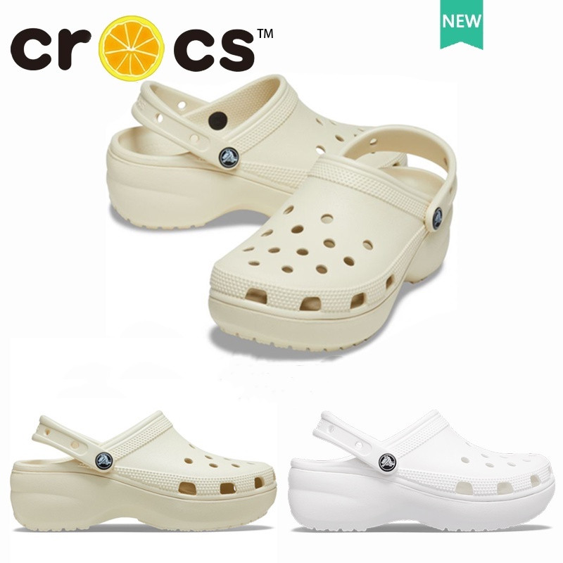 CRO แท้ WOMEN'S Classic Platform Clog รองเท้านิ่มเหมือนเหยียบขี้ พื้นหนา 4.1 ซม รองเท้าไปทะเล