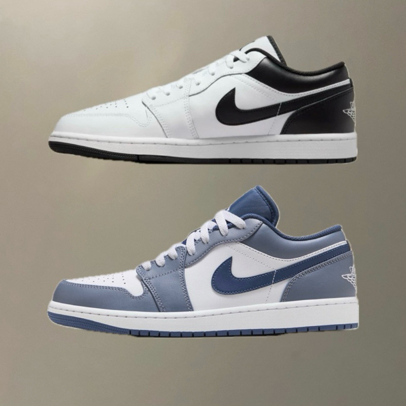 AIR a/j 1 LOW สีขาวสีดํา Reverse String Panda Navy Blue A/J 1 LOW Tube 553558-132 414