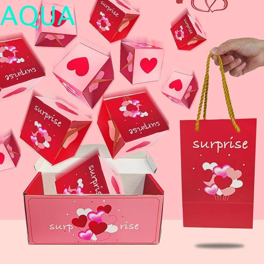 Aqua Cash Explosion Gift Box, Pop Up Surprise Fun Surprise Bounce Box, New Gift Box Luxury Paper Money Box Anniversary