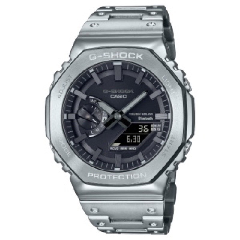Gshock GM-B2100D-1A TMJ SILVER แปดเหลี่ยมโลหะทั้งหมดนาฬิกาไล่ระดับสี่เหลี่ยมเล็กสําหรับผู้ชาย mm920