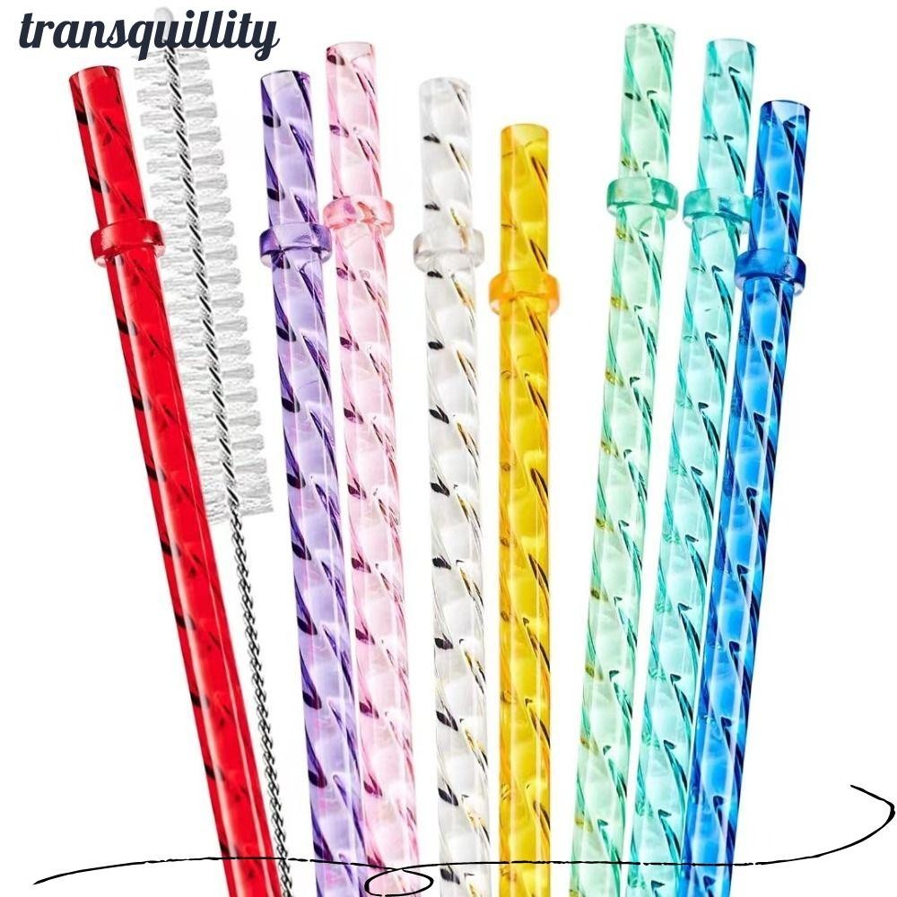 Transquillity ECOZEN หลอด, หลอดดื่มพลาสติกรีไซเคิลแบบใช้ซ้ําได้, พร้อมเข็มกลัด Multi-color Party Supplies หลอดเส้นผ่านศูนย์กลางขนาดใหญ่สําหรับเด็ก