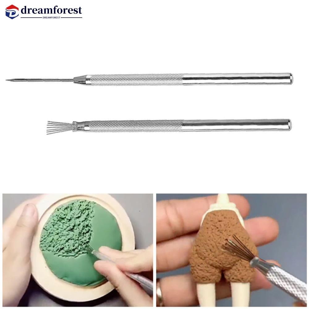 Dreamforest ดินปั้น 7 เข็ม ปากกาเซรามิค Feather Polymer Clay Sculpting เครื่องมือสร้างแบบจําลอง H6N4