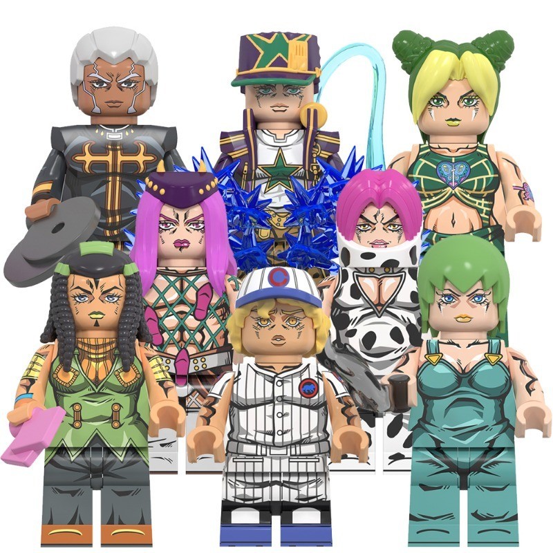 Jojo อะนิเมะ Enrico Pucci Jolyne Cujoh Kujo Jotaro Emporio Alnino Narciso Anasui อะนิเมะ Building Bl