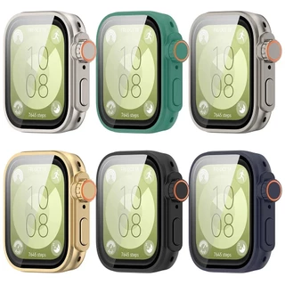 กรณีพีซี + กระจก สําหรับ Huawei Watch Fit 5 5 Pro สมาร์ทนาฬิกาเปลี่ยนเป็นอัลตร้าหน้าจอป้องกันปกคลุม สําหรับ Huawei Watch Fit 4/3 อัพเกรดอุ