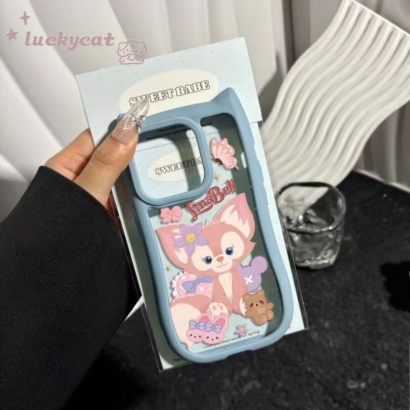 Iphone 15 14 13 12 11 Pro Max X Xr Xs Max 15 14 Plusเคสโทรศัพท์การ์ตูนนุ่มและน่ารักLingna Belleปกแข็งใส