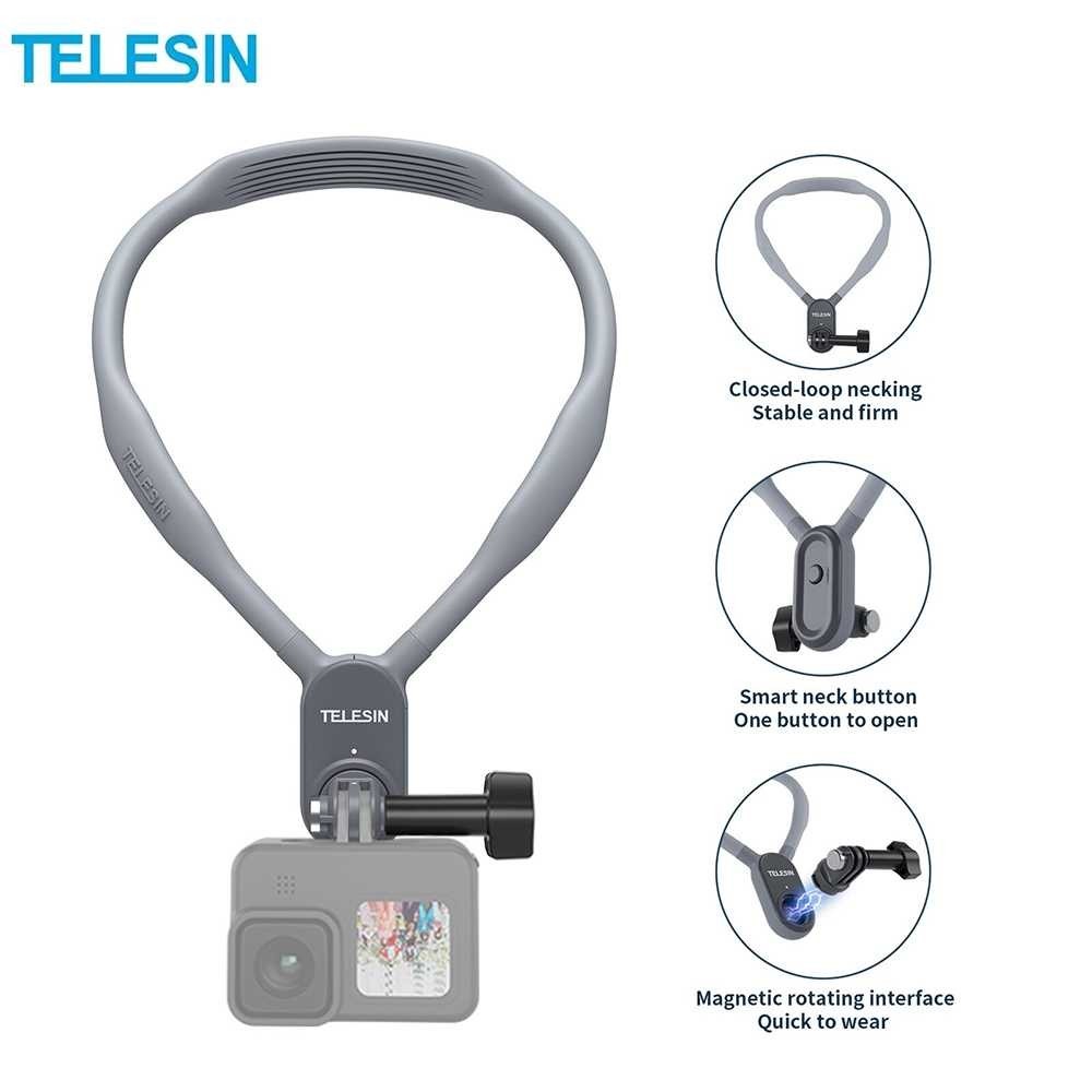 TELESIN Magnetic Neck Holder Mount Strap GoPro Neck Necklace