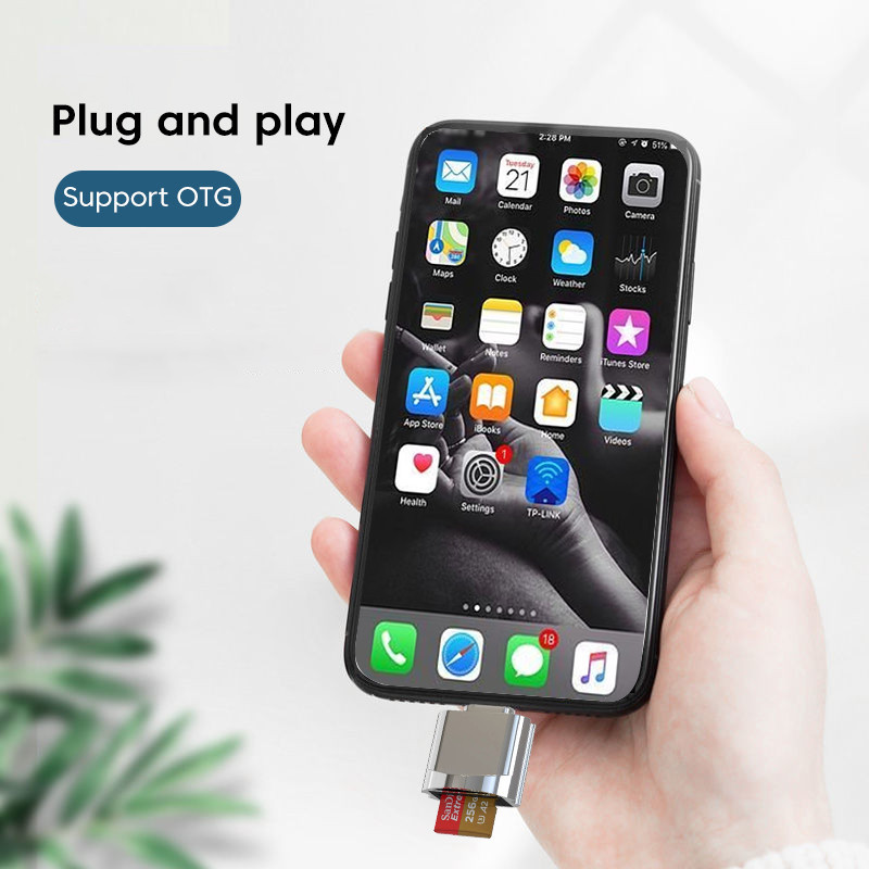 Otg To TF Card Reader Type C Micro SD Card Adapter สําหรับ Samsung Huawei PC แล็ปท็อปแฟลชไดรฟ์ OTG Reader