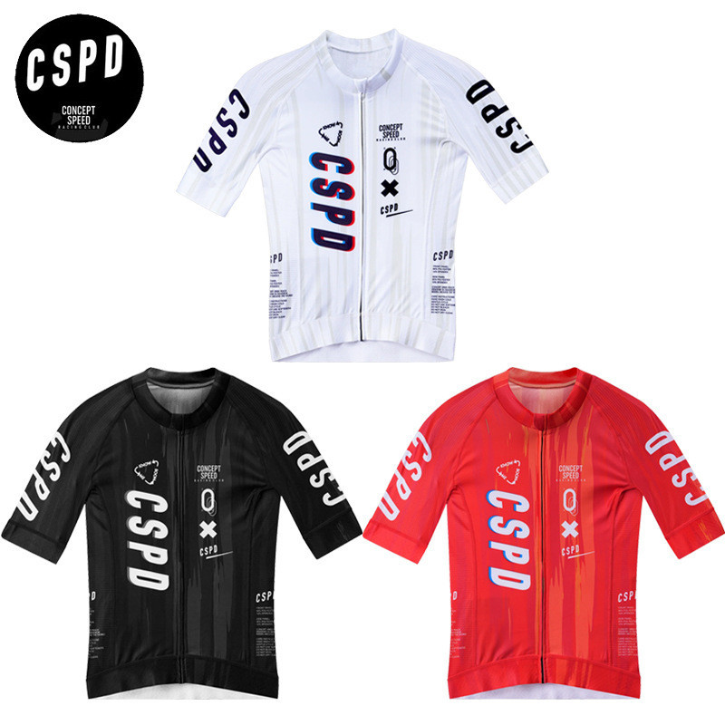 Cspd ทีม Pro ขี่จักรยาน Jersey คุณภาพสูงประสิทธิภาพการบีบอัดเสื้อจักรยาน MTB Road Bike Jersey Breathable Quic-dry
