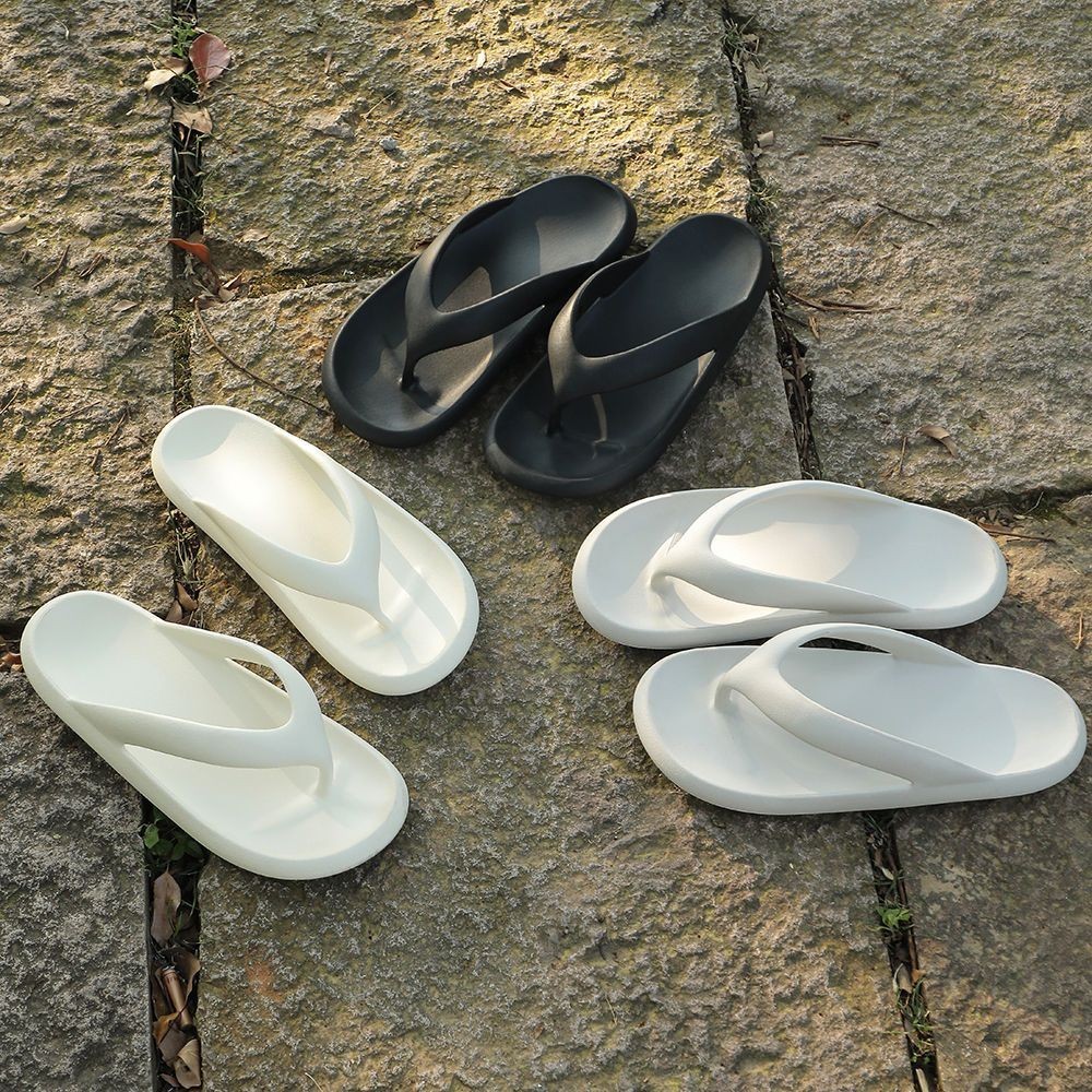 Simple อินเทรนด ์ ผู ้ ชาย Flip-Flops กลางแจ ้ ง EVA Flip-Flops Anti-Slip Antibiotic สวมใส ่ วันหยุดคู ่ Leisure Beach ผู ้ หญิง Sli