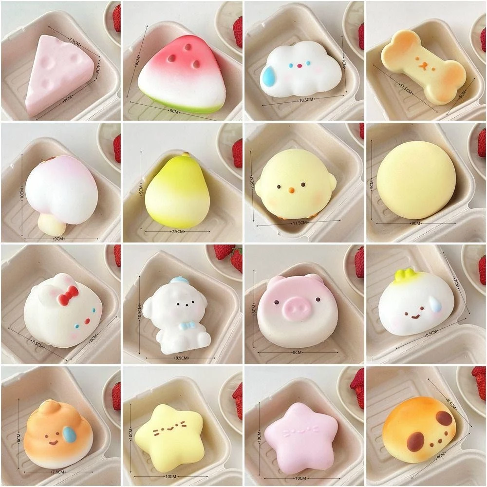 สกุชชี่ของเล่นบีบ LUXELUNGE ผลไม้และอาหารจำลอง TPR thumbnail 8