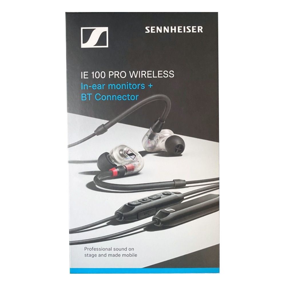 Sennheiser IE 100 PRO Wireless Headphones (Clear) In-Ear Monitors + Bluetooth Connector, 509171