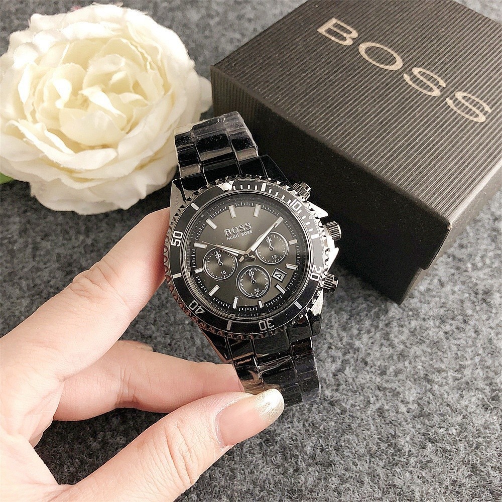 Hugo Boss นาฬิกาสแตนเลสลําลองแฟชั ่ นสตรียอดนิยม