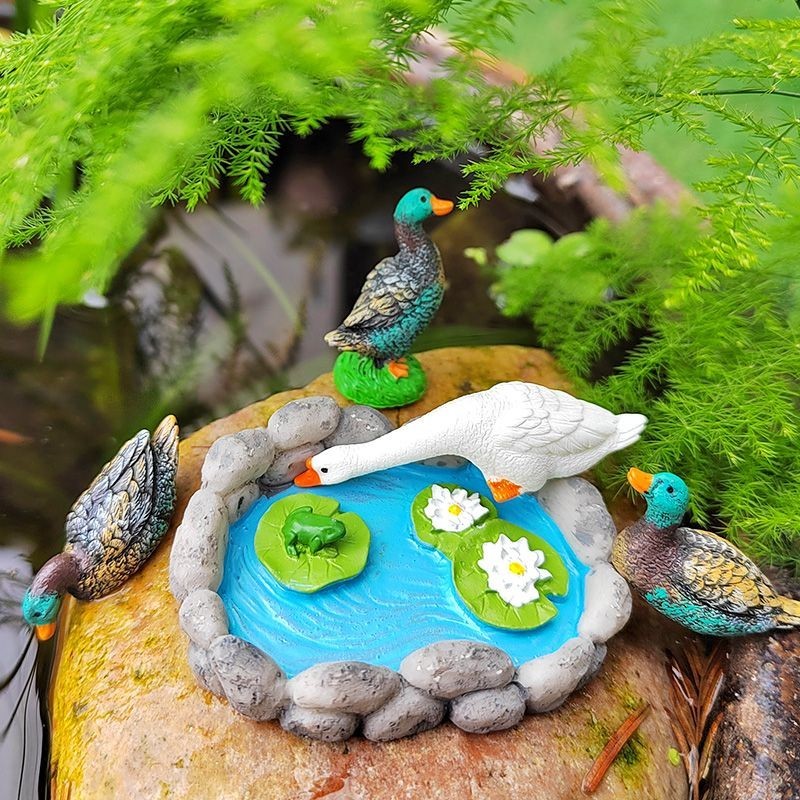 ✨✨จําลองบ ่ อขนาดเล ็ กบ ่ อบัวรุ ่ น Rockery ถังปลา diy กระถางต ้ นไม ้ ตกแต ่ งภูมิทัศน ์