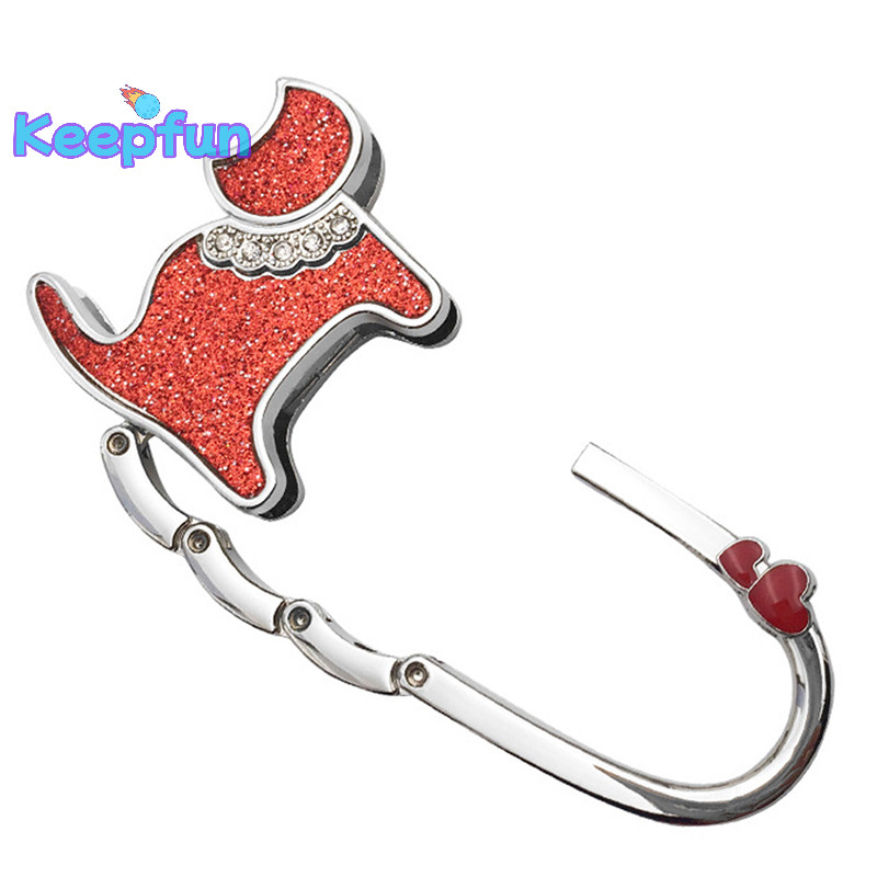 [Keepfun ] New Cat Shape Folding Handbag Hook Holder Purse Hanger Table Edge Hanging Hooks [ ใหม ่ ]