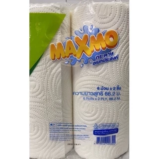 ยกลัง!! MAXMO แม๊กซ์โม่ กระดาษอเนกประสงค์ 6 ม้วน (48แผ่น/ม้วน)