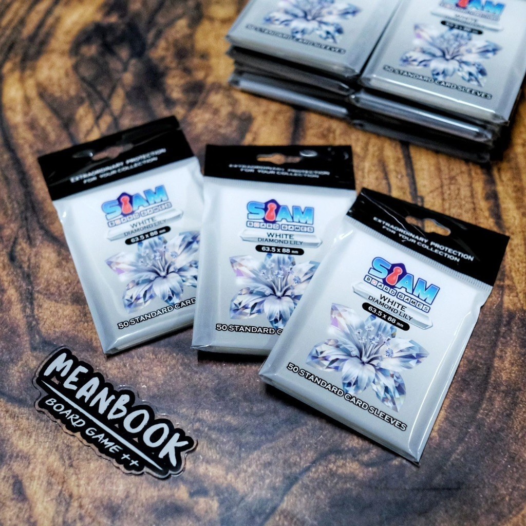 ซองใส่การ์ด SBG Sleeve : White (แบบบาง 60 ไมครอน) ขนาดการ์ด : 63.5x88 mm.